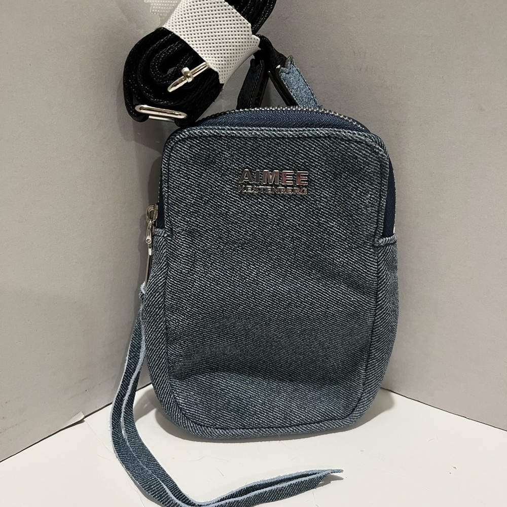 Aimee Kestenberg Denim Blue Mini Cellphone Crossbody bag